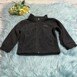 Columbia Charcoal Fleece Zip Up Jacket sz 2T